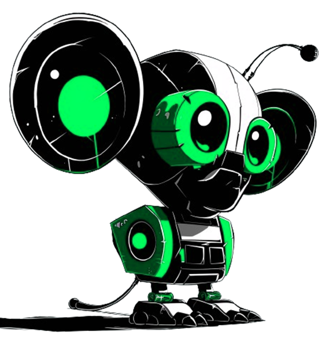 Cyber Mouse robot mascot 1